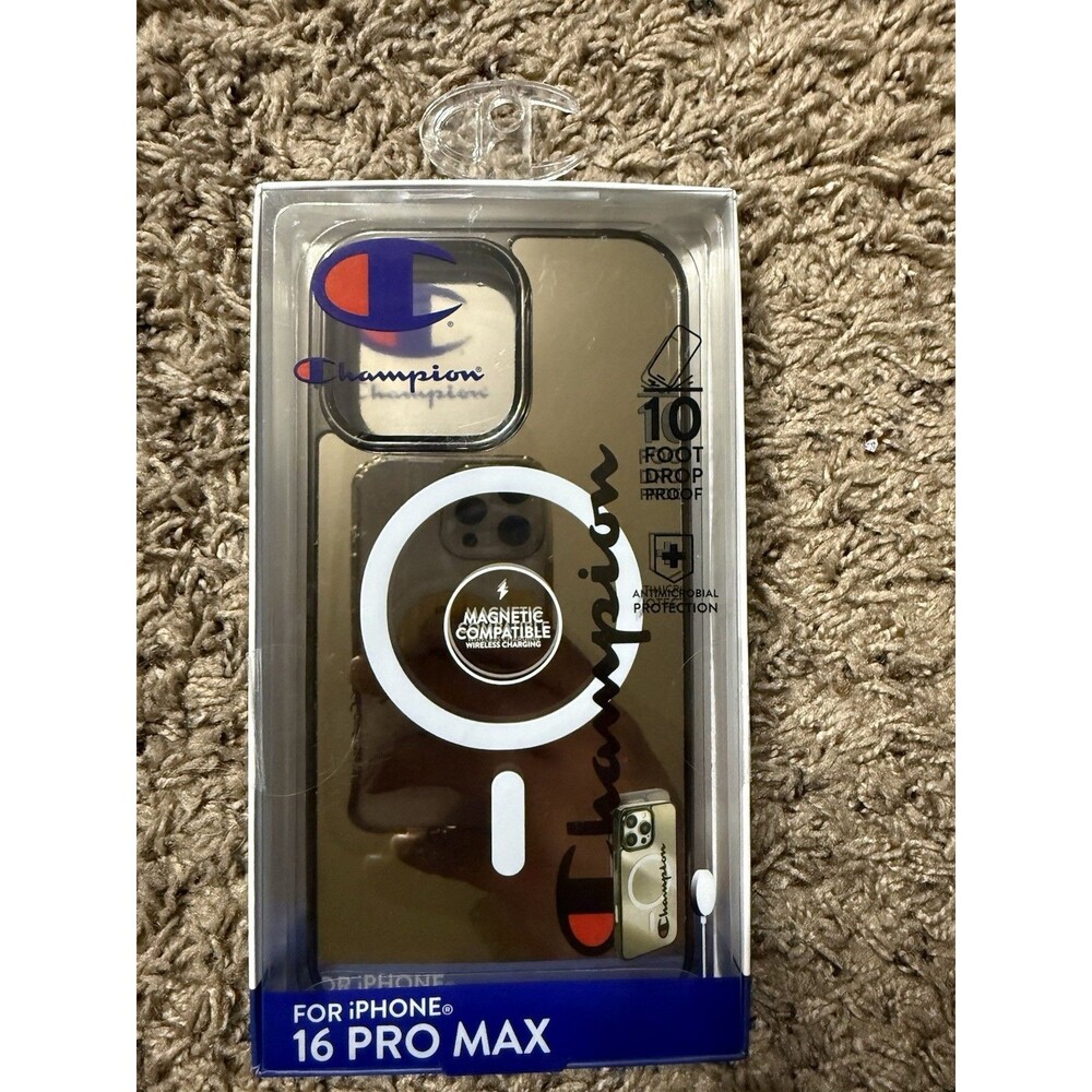 NEW Champion Clear Case With Blue Edges iPhone 16 Pro Max Case SEALED